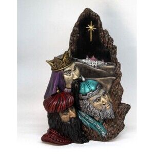 Three Wisemen Magi Nativity Scene Christmas Kimple Ceramic Molds Hand Painted